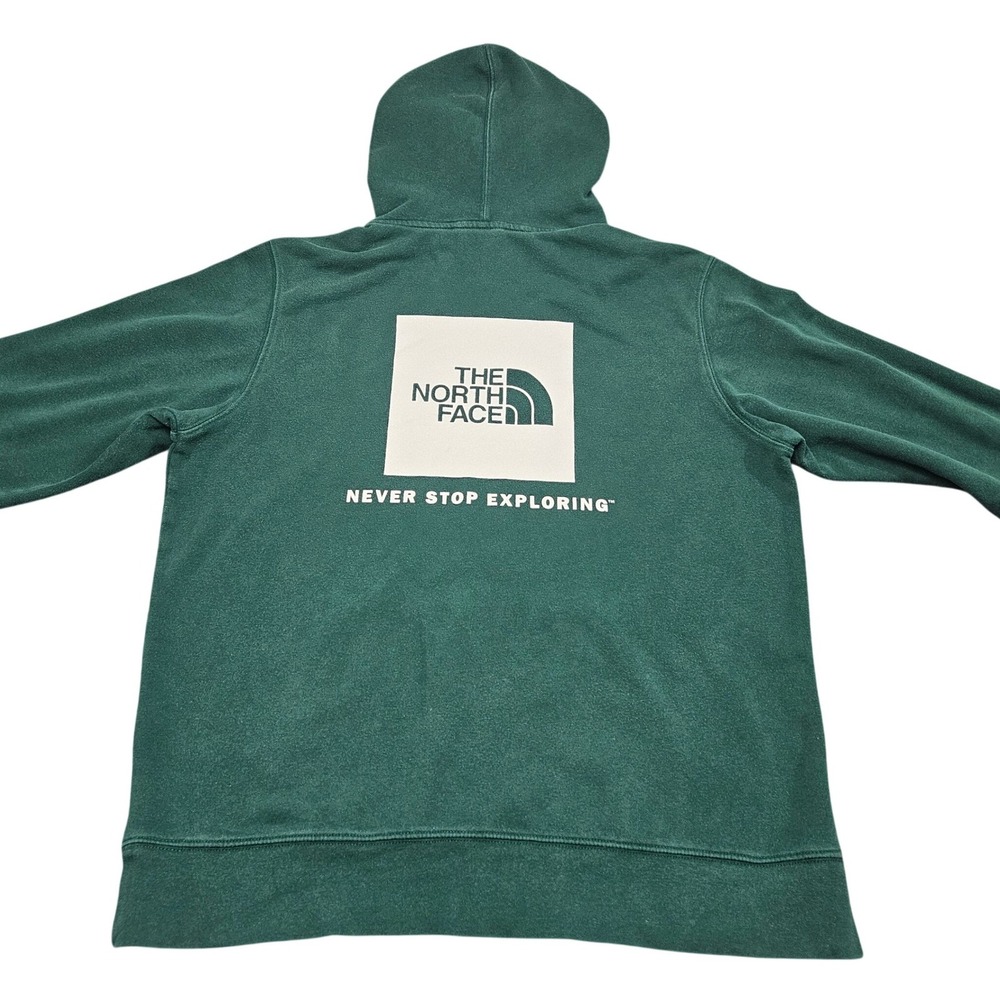 The North Face‎ Hoodie Large Green Box Logo Never Stop Exploring Pullover